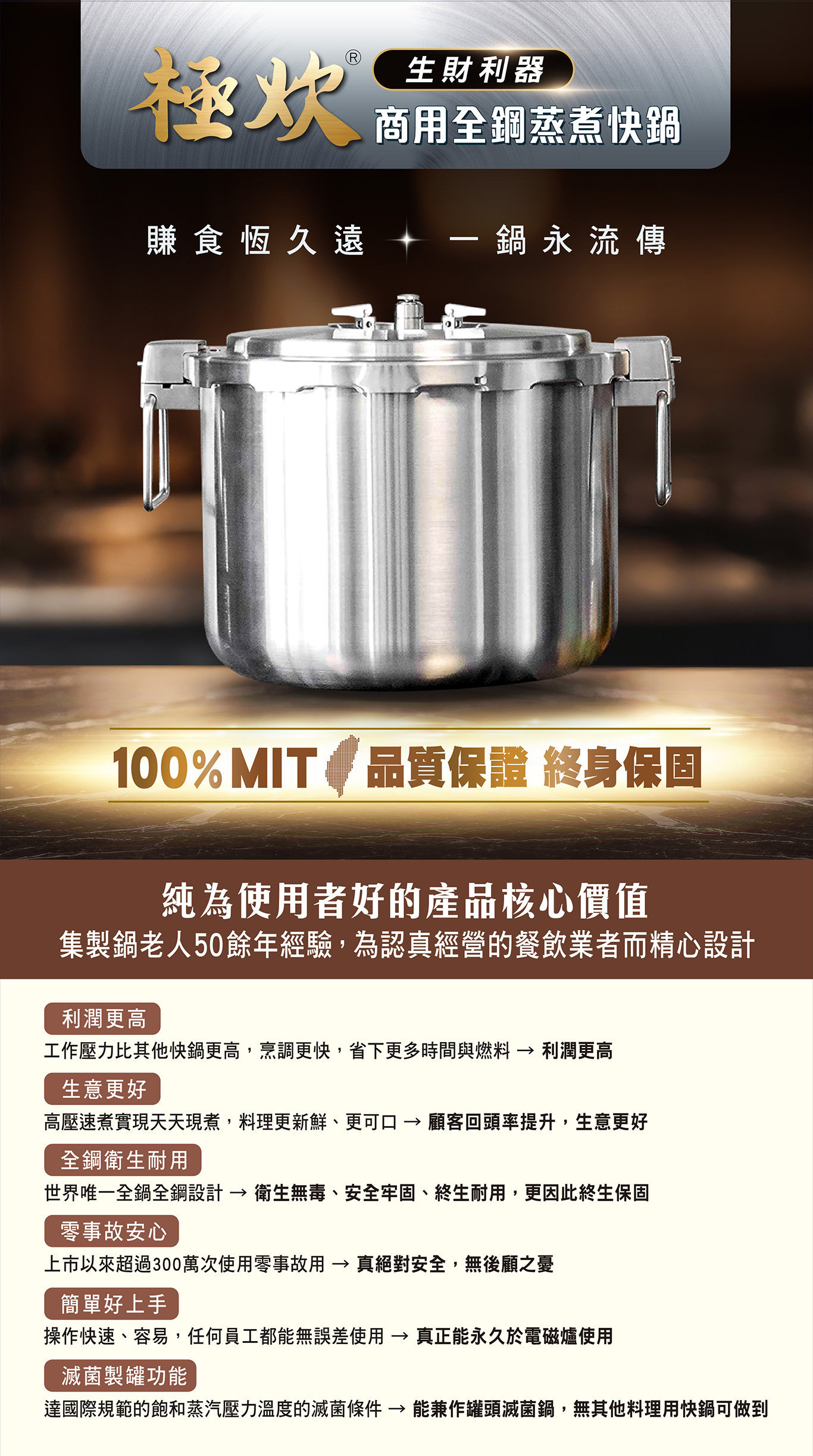 Buffalo 全鋼商用快鍋